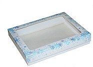 Коробочка для пряников 21*17*3,5см снежинка